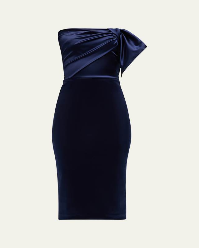 Strapless Bodycon Satin Dress